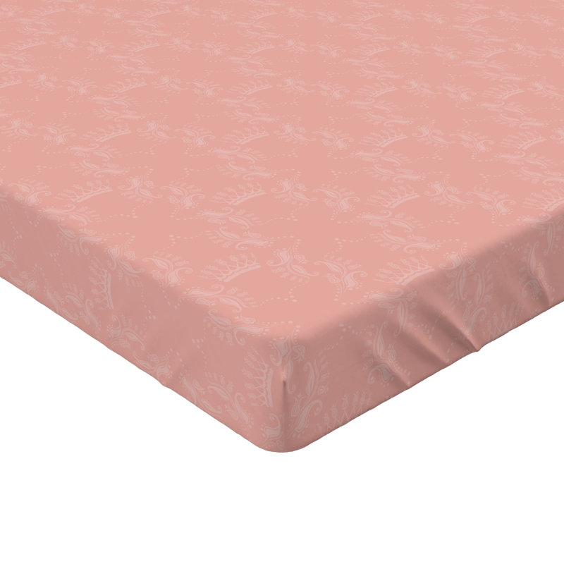 Drap-housse orange Ambesonne, Drap-housse de taille très grand, Floral corail