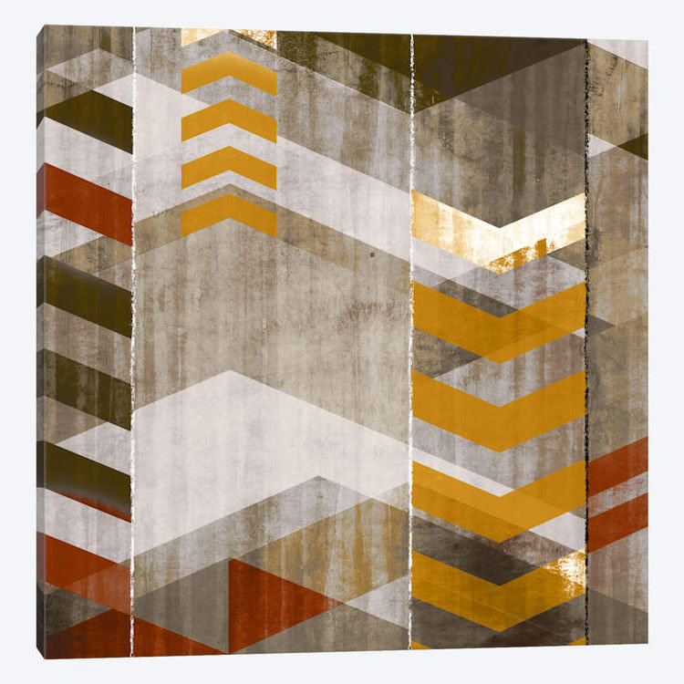 « chevron serenade i », impression sur toile, H 12 po x l 12 po x P 1,5 po, Pas de tapis, Toile tendue