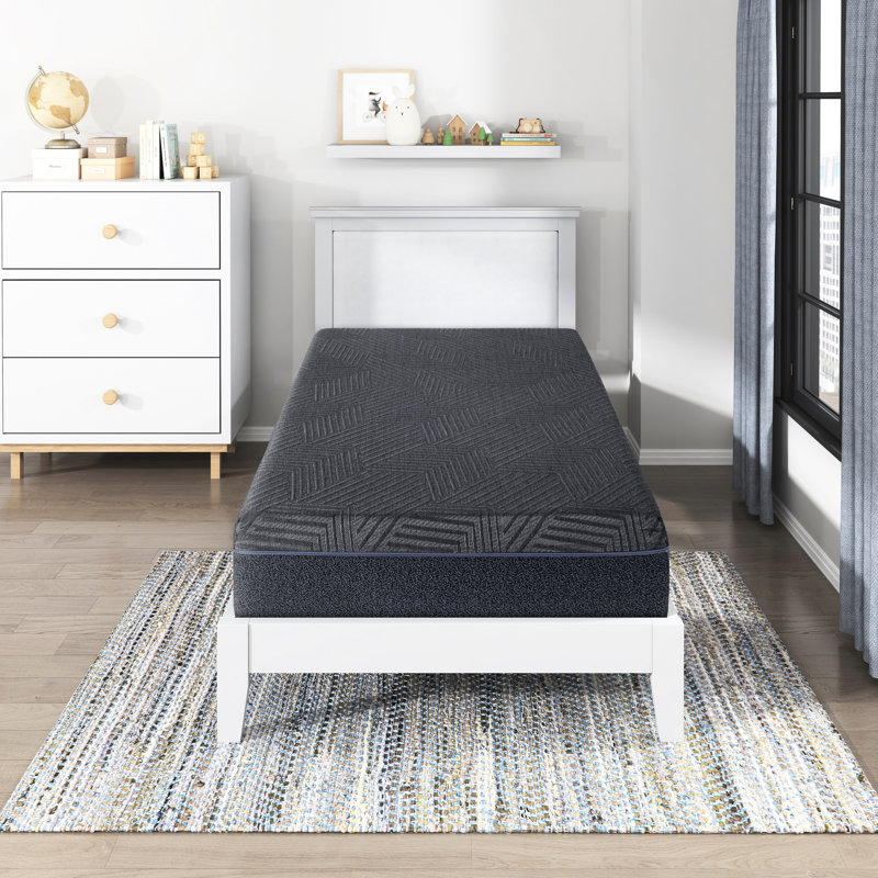 Matelas simple de 11 po avec mousse de gel de thé, gris, méthode d'expédition et de manipulation Matelas en mousse viscoélastique de 11 po, déroulant indolore