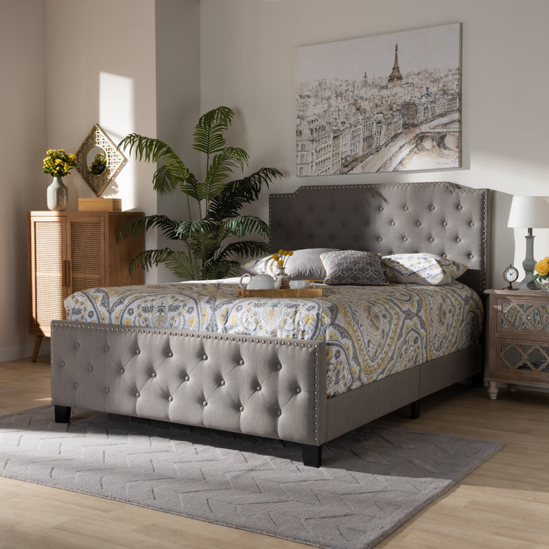 Erdaun Upholstered Standard Bed, King, Gray