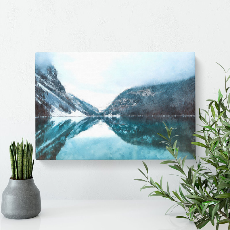 Mountain Range Reflection - Wrapped Canvas, 35cm H x 50cm W x 3cm D