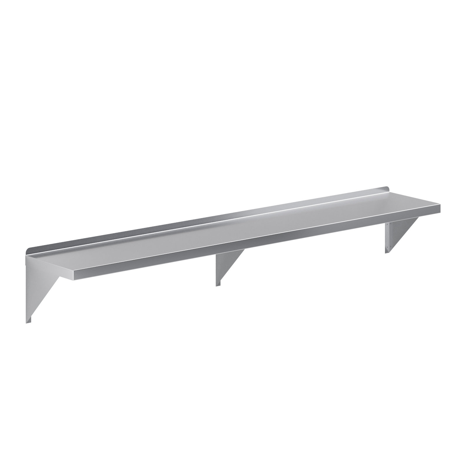 AmGood 6 In. X 16 In. Stainless Steel Wall Shelf With Squared Edge Nsf Certified Appliance Equipment Metal Shelving Kitchen Restaurant Garage Laundry Utility Room