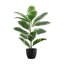 Arbre en caoutchouc artificiel en soie artificielle, 27 pouces d'intérieur, feuilles vertes