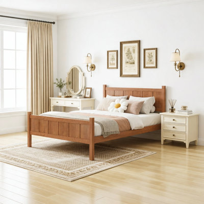 Lit plateforme moderne Farmhouse Style Design