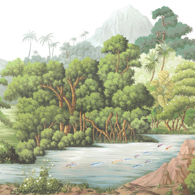 Panneau mural 6 panneaux Utopia Jungle Bloom