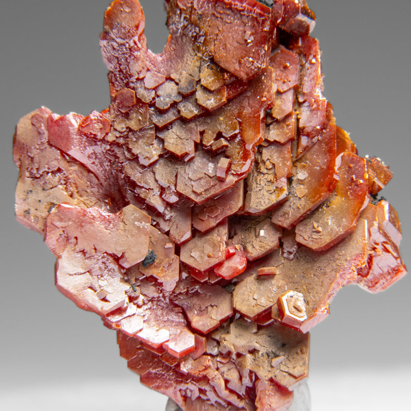 Vanadinite (Parallel Hoppered Growth) Crystal Cluster From Morocco (43.4 Grams)