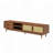 78 Inch TV Stand for TVs up to 85 inch, Media Console with 2 Drawers, Solid Wood Legs, Rattan Front Panels, Modern and Functional Entertainment Center