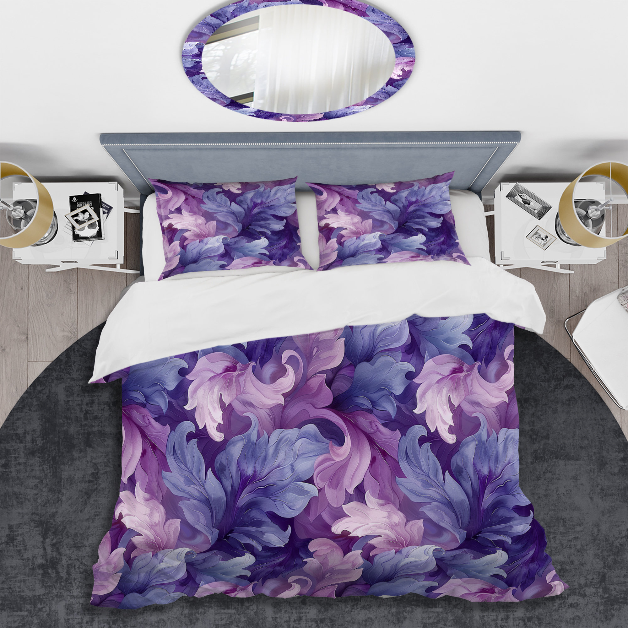 Design Art Lavender Fluid Dreams I - Modern Duvet Cover Set | Wayfair
