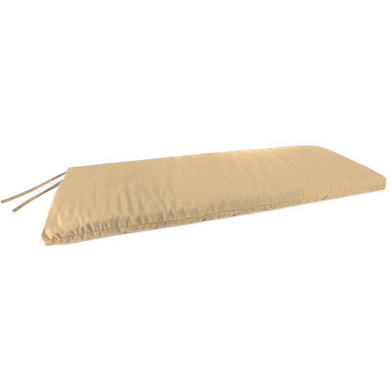 48" x 18" Outdoor Bench Cushion with Ties, Antique Beige