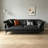 Black Genuine Leather Standard Sofa