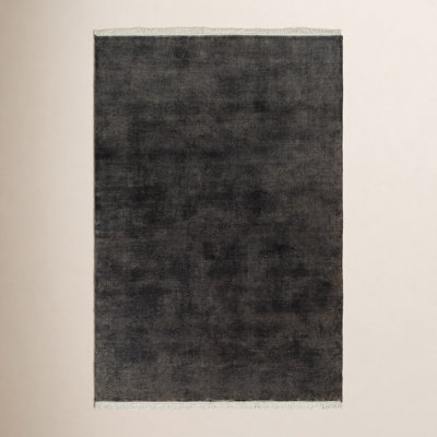 Clio Hand Loomed Wool Black Rug