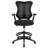 Haynie High Back Mesh Drafting Chair with LeatherSoft Sides and Adjustable Arms