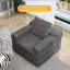 Canapé-lit simple convertible d'appoint, fauteuil-lit gris anthracite pour adultes, salon, salle de jeux