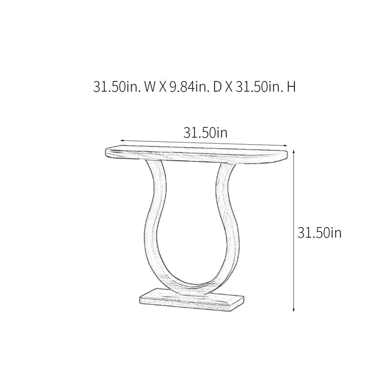 Console Modern Minimalist, Rouge, H 31,5 po x l 31,5 po x P 9,84 po