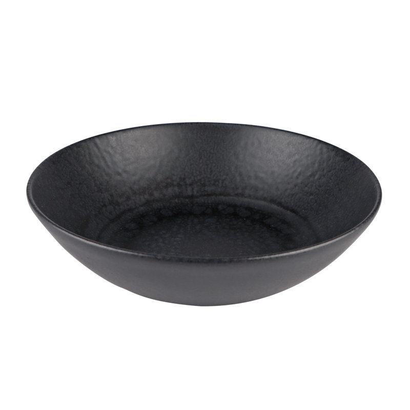 Hokku Designs Black Hammered Pasta Plate 8.5"
