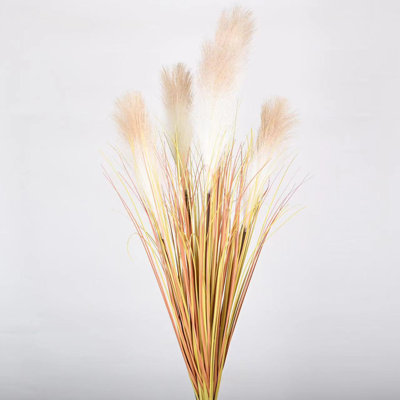 36" H Farmhouse Artificial Onion Tall Grass Greenery, Boho Faux Fake Grass Shrubs Plant For Vase Filler Home Office Decoration