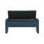 Banc de rangement moderne avec rangement, grand tabouret de repose-pieds rembourré, banc de meuble-lavabo pour fenêtre confortable pour salon, chambre à coucher, dortoir, table basse, lin bleu marine-133062723
