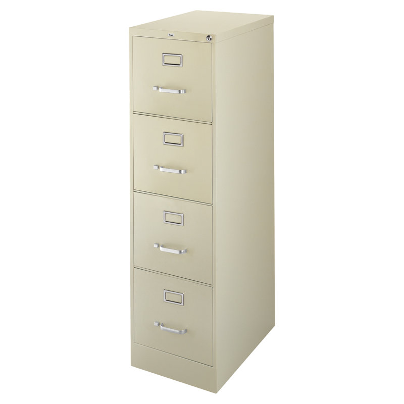 15'' Wide 4 -Drawer Steel File Cabinet, Putty