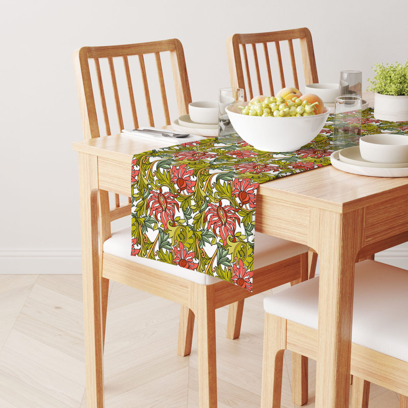 Floral 4 Cotton Table Runners, 108" x 16"