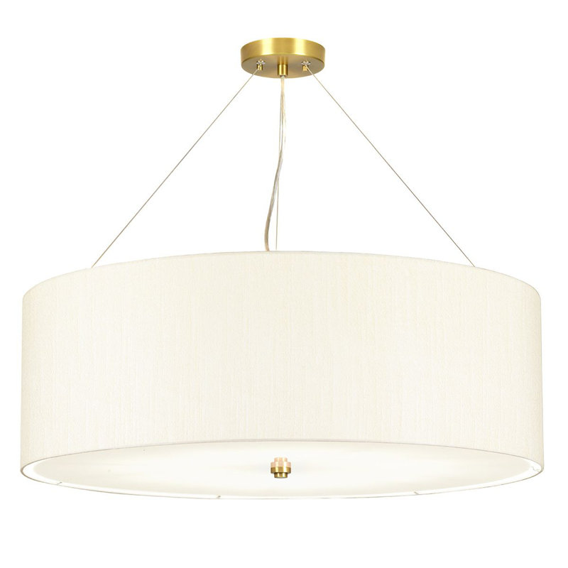 Ausilia 1 - Light Drum Pendant, Aged Brass, 55cm H x 92cm W x 93cm D