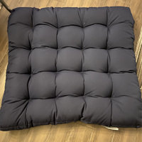 Mozaic Company Humble + Haute Large Sunbrella Square Tufted Floor Pillow  with Handle 40 in x 40 in x 5 - Canvas Black