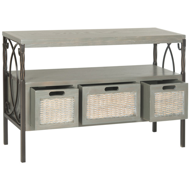 Aprille 36'' Solid Wood Console Table, Ash Gray