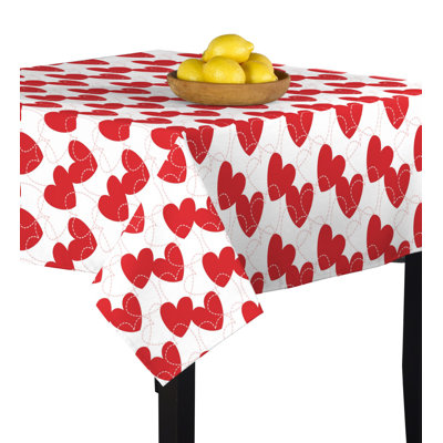 Wiegbert Geometric Square Valentine's Day Tablecloth