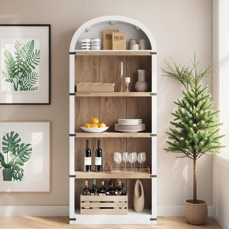 182.1cm H x 75.9cm W Standard Bookcase, White