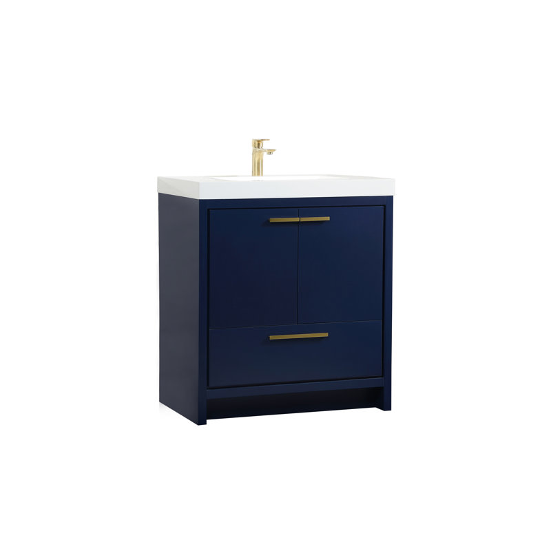 Ensemble de meuble-lavabo simple 30 po Southmead, Bleu