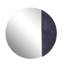 Miroir mural rond avec accent de pierre noire, 25 po x 25 po