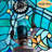 Tiffany Table Lamp Sea Green Stained Glass Accent Table Light Antique Style Desk Lamp Vintage Bedside Lamp for Living Room Bedroom-43449016