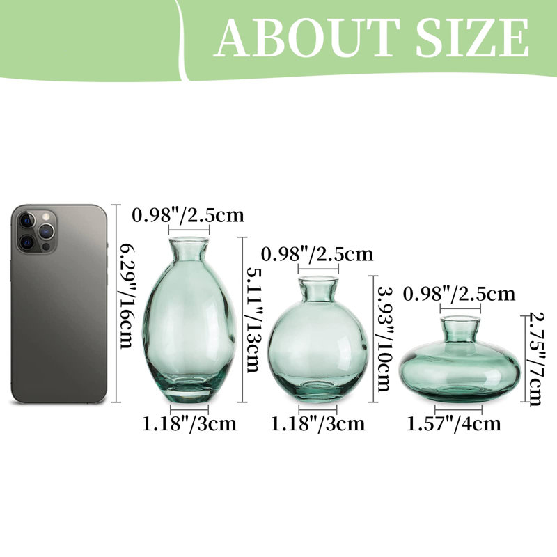 Ceandre Glass Table Vase, Green