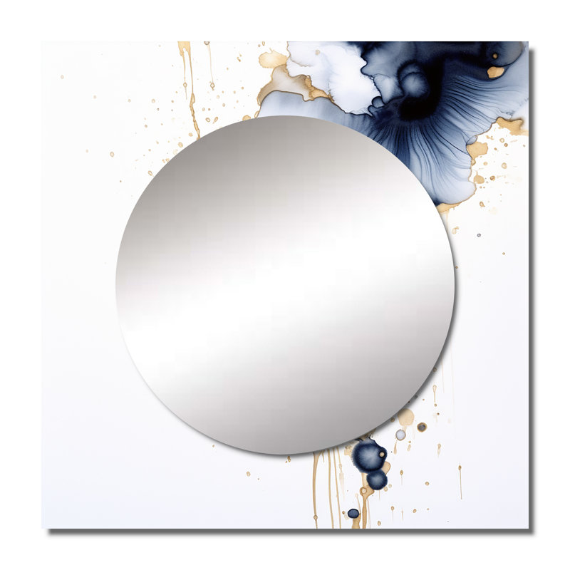 Laghvir - miroir carré abstrait pour décoration murale, 29 po x 29 po