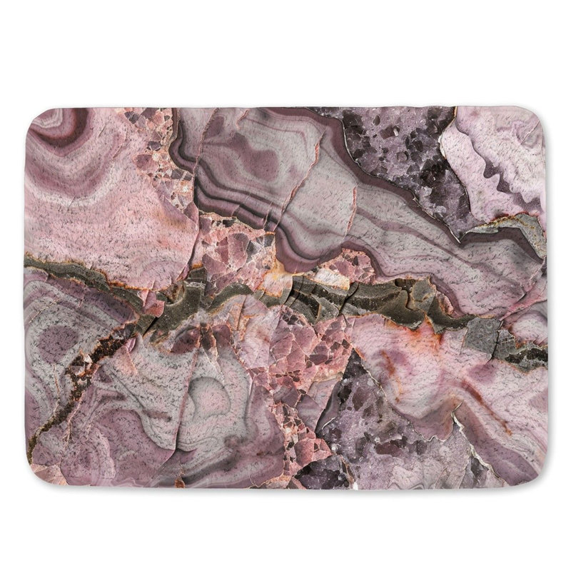 Arnolde Microfiber / Microsuede Non-Slip Bath Mat, 21"W x 34"L