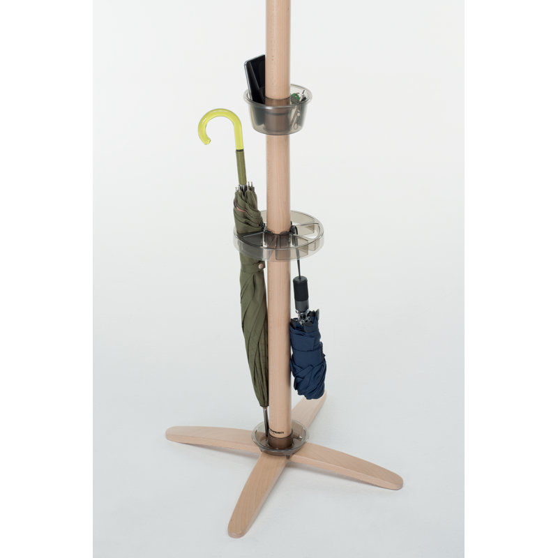 Solid Wood Freestanding Coat Rack, Beige