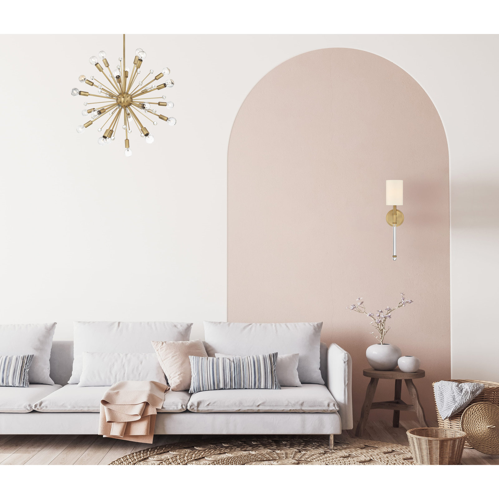 24 - Light Sputnik Sphere Chandelier, Polished Nickel