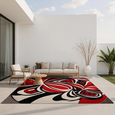 Cerise Passion Indoor And Outdoor Area Rug