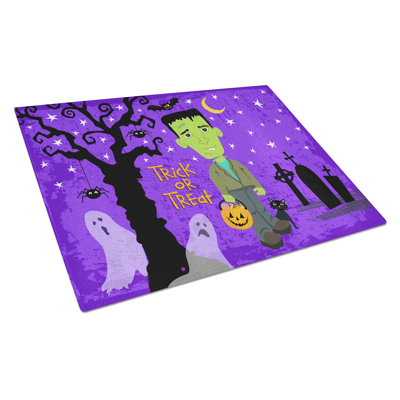 Caroline's Treasures Glass Halloween Frankie Frankenstein Cutting Board