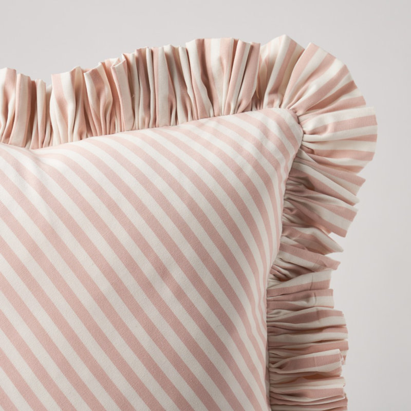 Brigitte Stripe Pillow, Black, 18" x 18"