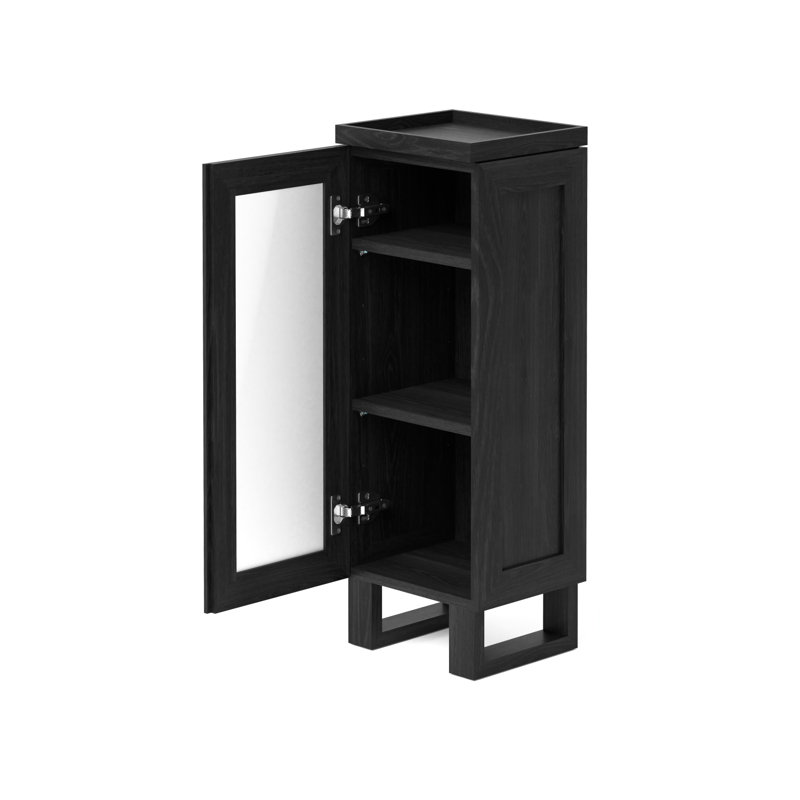 Mezza Freestanding Bathroom Cabinet, Dark Oak