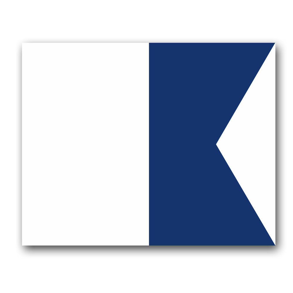 blue white nautical flag