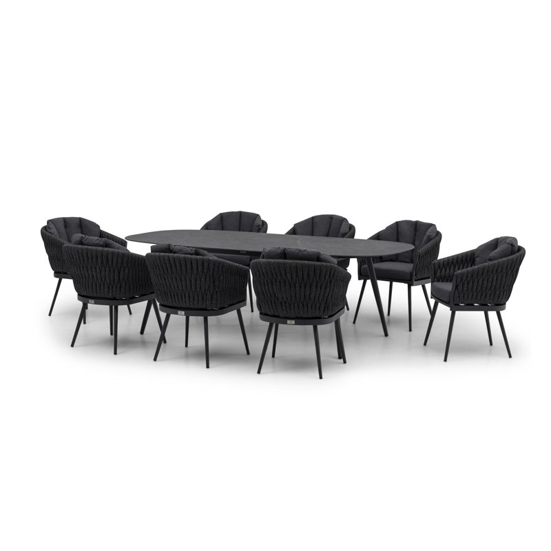 Priya 8 Seat Oval Dining Set