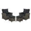 Wicker Outdoor Lounge Chair with Ottoman