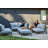 Charcoal Aluminum Outdoor Ottoman;-638128906-638128907