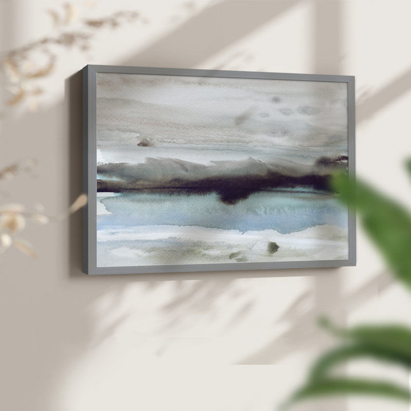 Quiet Coast - reproduction encadrée - réarmable, Gris, H 16 po x l 20 po