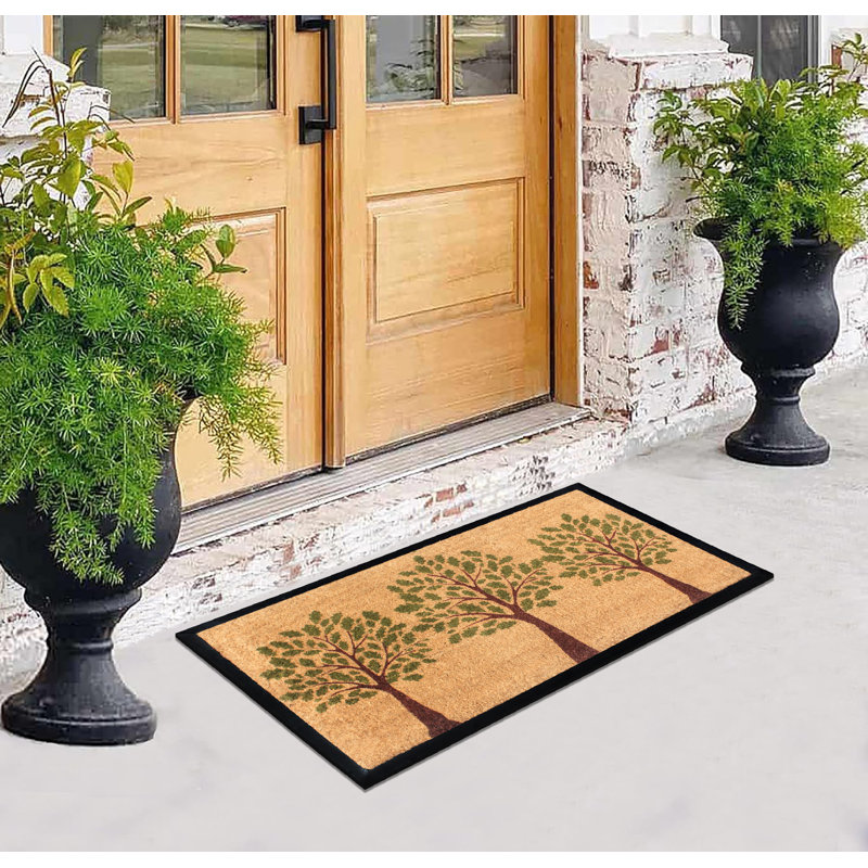 Paillasson Acherby, Vert / Beige