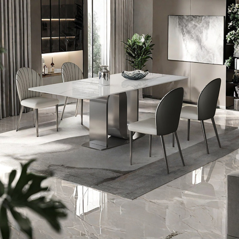 Ensemble de table de salle à manger rectangulaire Light Luxury Fashion, H 29,5 po x L 59 po x l 31,5 po