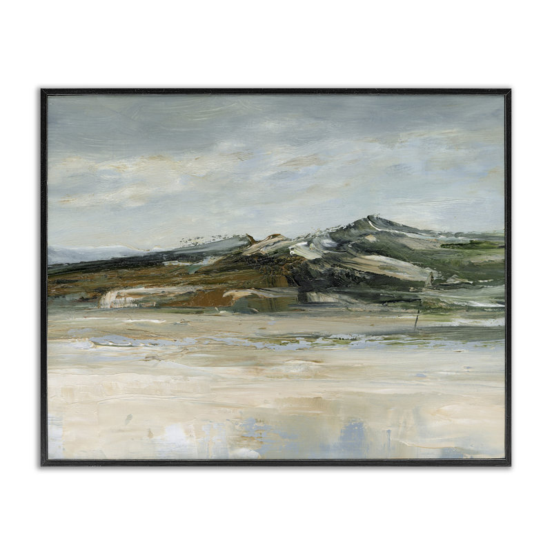 «Neutral Brushed Desert Mountain», impression par estampe numérique, design par Ethan Harper, H 11 po x l 14 po