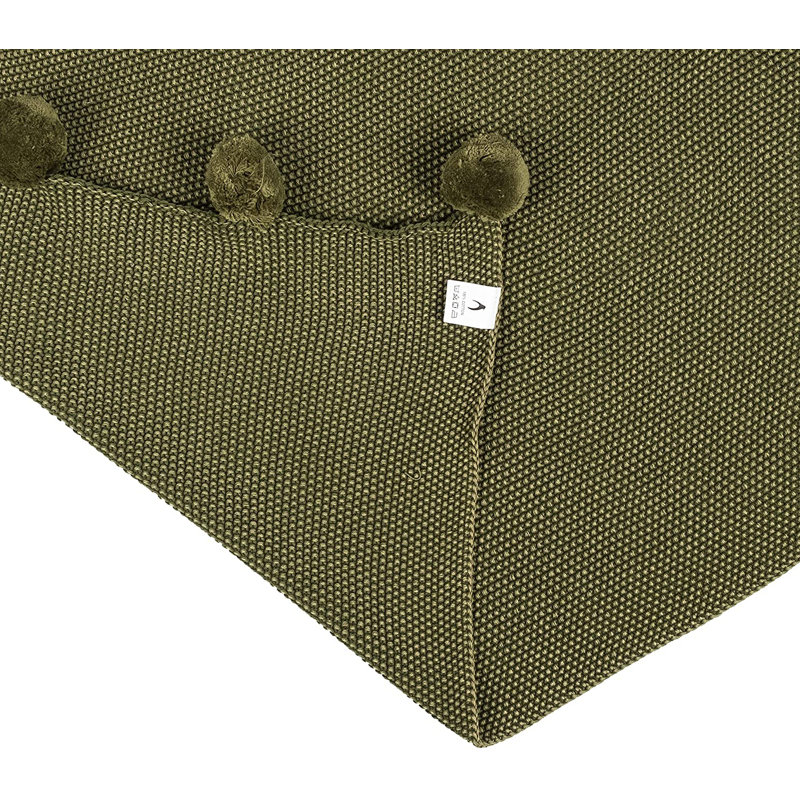 Silberman Plain Weave / Muslin Throw Blanket, Olive