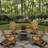 Light Brown Outdoor Wooden Folding Adirondack Chair Set (2 Pieces), Semi-Assembled Design, Suitable For Gardens, Lawns, Terraces, Pools, Campfire Pits, And Other Occasions.